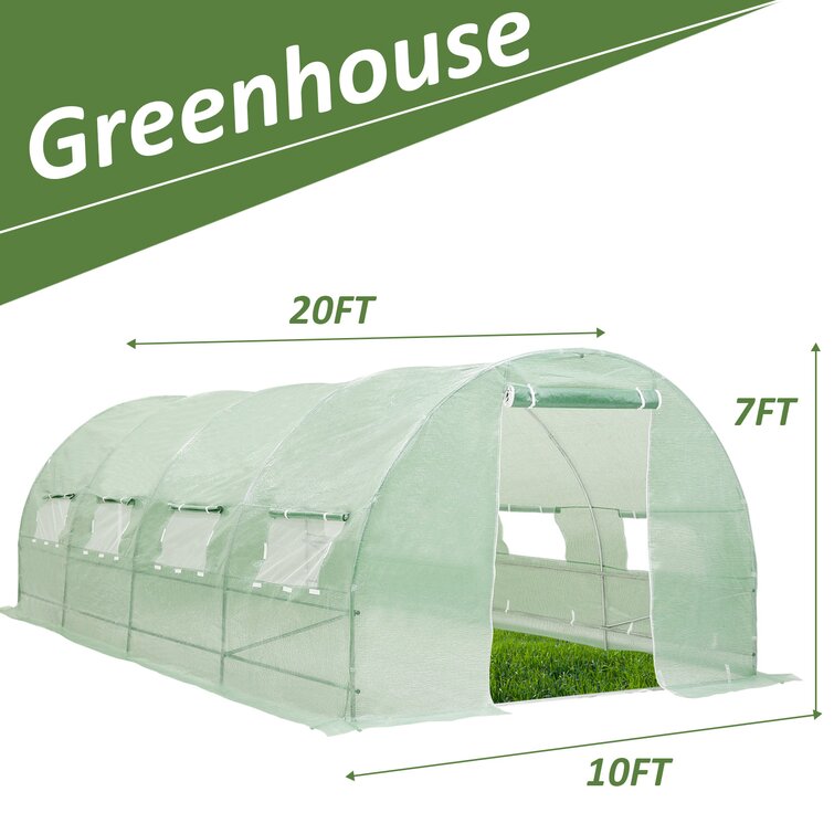 20 Ft. W X 10 Ft. D Vented Greenhouse